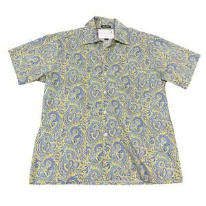R13 Liberty London Paisley Shirt XS Yellow Blue Cotton Button Up
